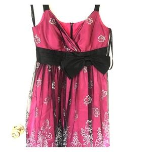 Morgan and Co pink and black homecoming/prom dress